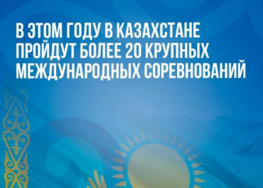 Казахстан станет площадкой для десятков международных спортивных стартов